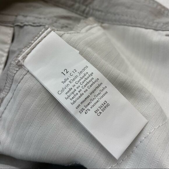 Calvin Klein Nwt Gray Linen Shorts - Picture 13 of 15